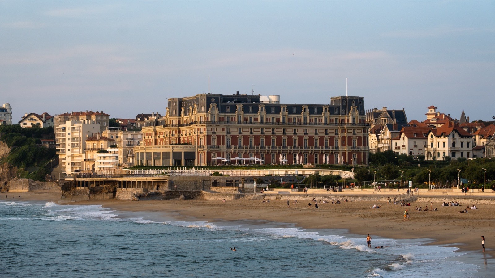 Hôtel du Palais à Biarritz, face à la Grande Plage