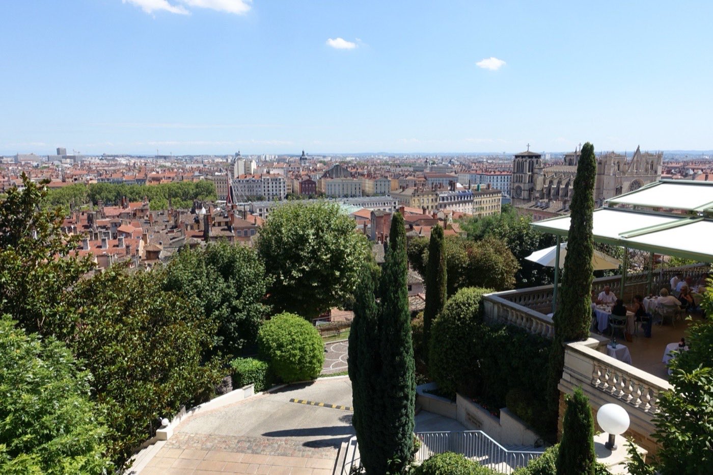 Villa Florentine à Lyon, vue sur les toits depuis Fourvière